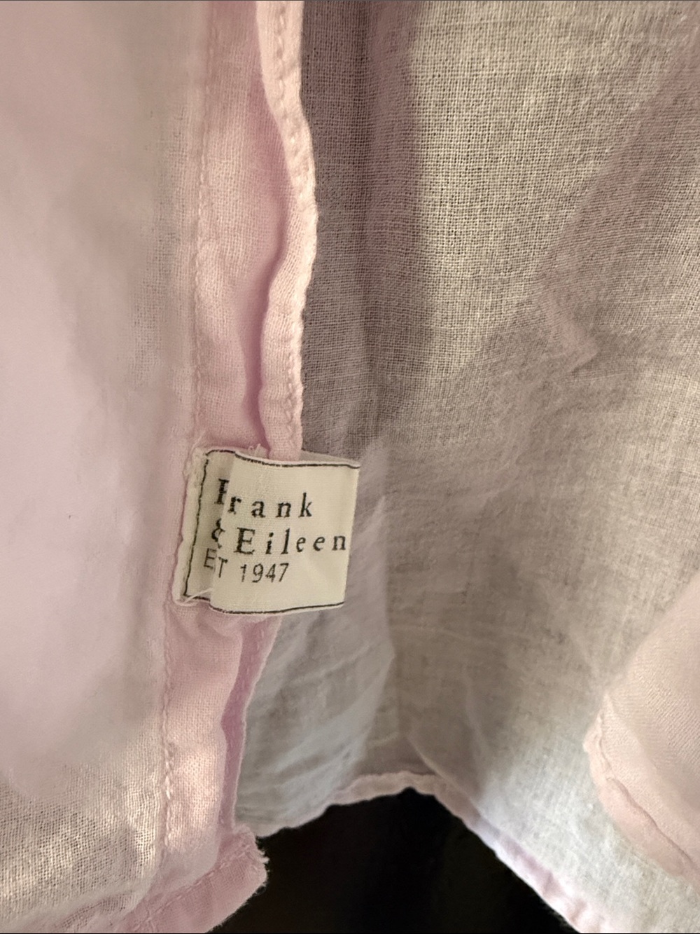 light pink Frank & Eileen button-up shirt relaxed silhouette and pocket - Picture 5 of 11